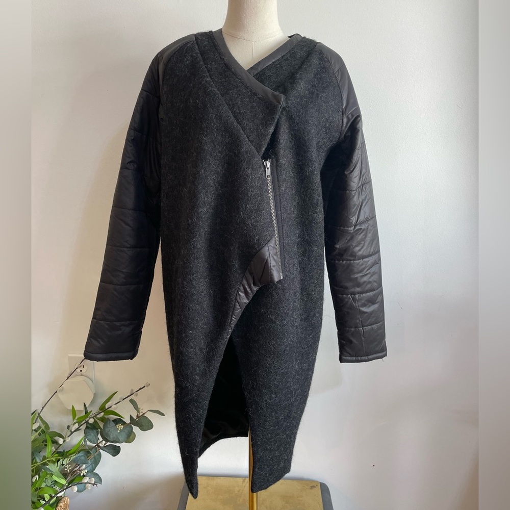 N Denmark Wool Blend Vive Jacket W/ Puffer Sleeves.